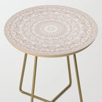 Floral dreams mandala taupe Side Table Gallery Image 2