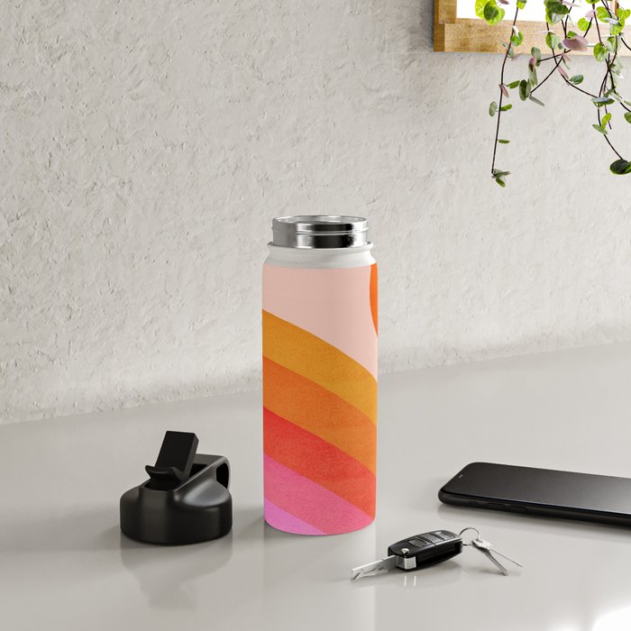 Abstraction_SUNSET_OCEAN_COLOR_POP_ART_Minimalism_009D Water Bottle Gallery Image 4