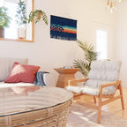 Classic 70s Style Abstract Rainbow Retro Stripes Pixel Drops - Ayako Wall Hanging Gallery Image 2