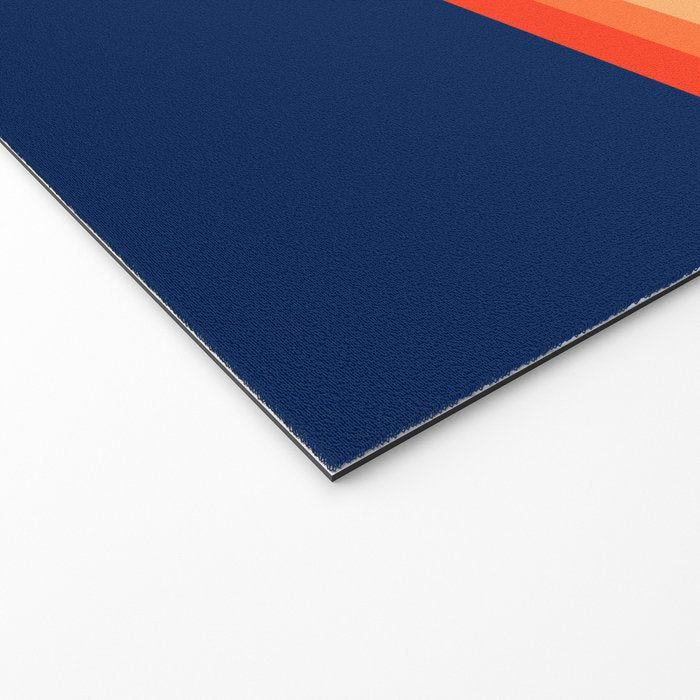 Classic 70s Style Abstract Rainbow Retro Stripes Pixel Drops - Ayako Welcome Mat Gallery Image 2