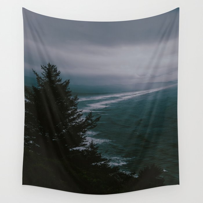 Dark Moody Coast Wall Tapestry Gallery Image 4