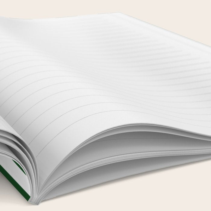Original Forest Green and White Rustic Vertical Tent Stripes Notebook Gallery Image 2
