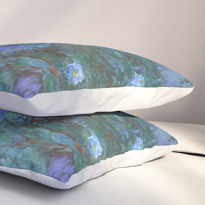 Claude Monet "Water Lilies" (7) Pillow Sham Gallery Image 3