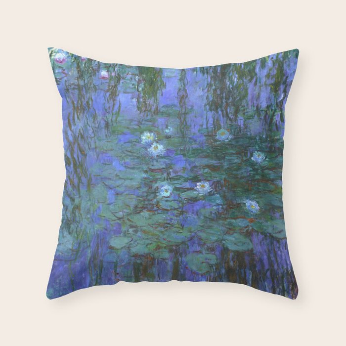 Claude Monet "Water Lilies" (7) Throw Pillow Gallery Image 6