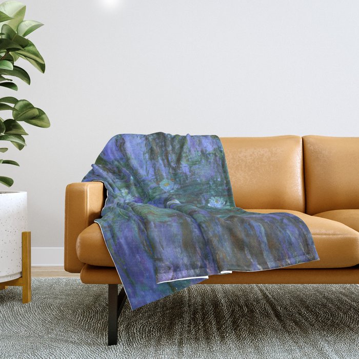 Claude Monet "Water Lilies" (7) Throw Blanket Gallery Image 1