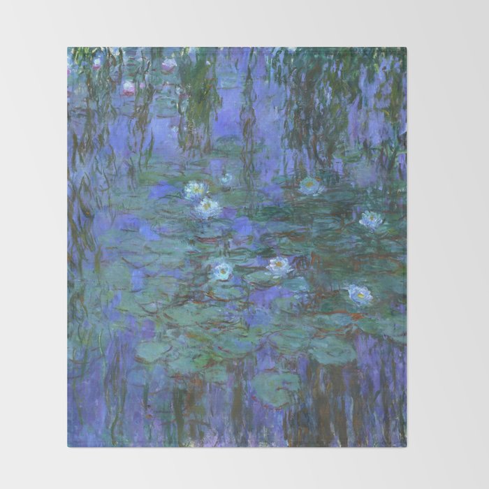 Claude Monet "Water Lilies" (7) Throw Blanket Gallery Image 2