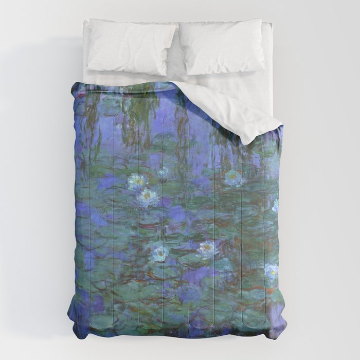 Claude Monet "Water Lilies" (7) Comforter Gallery Image 6