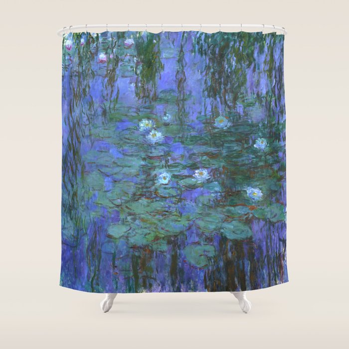 Claude Monet "Water Lilies" (7) Shower Curtain Gallery Image 1