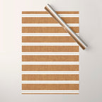 Cadence stripes - rust and beige stripes Wrapping Paper Gallery Image 1