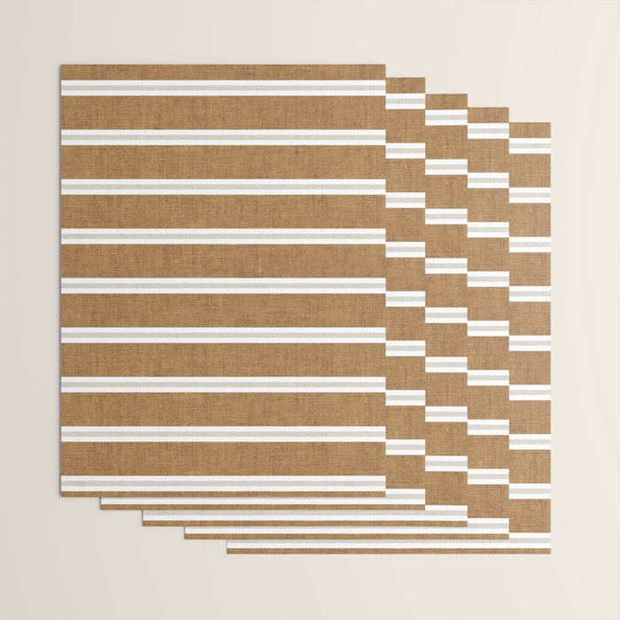 Cadence stripes - rust and beige stripes Wrapping Paper Gallery Image 3