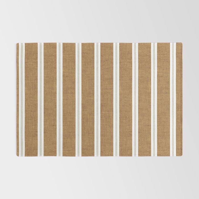 Cadence stripes - rust and beige stripes Rug Gallery Image 2