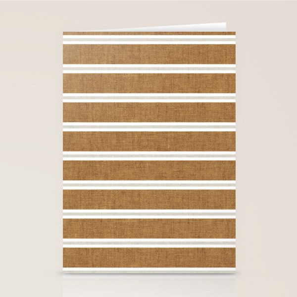 Cadence stripes - rust and beige stripes Stationery Card Gallery Image 2