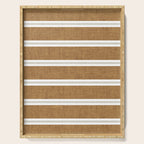 Cadence stripes - rust and beige stripes Serving Tray Gallery Image 1