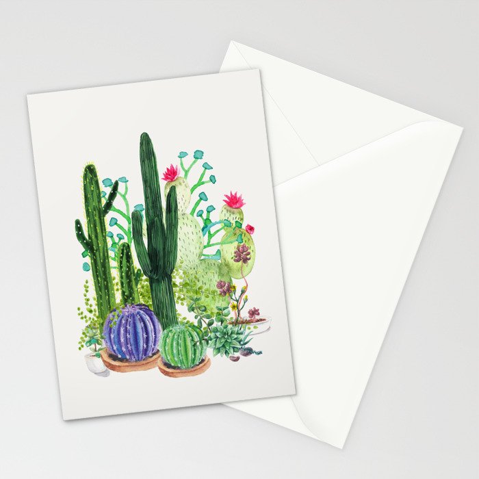 Cactus Garden Stationery Card Gallery Image 2