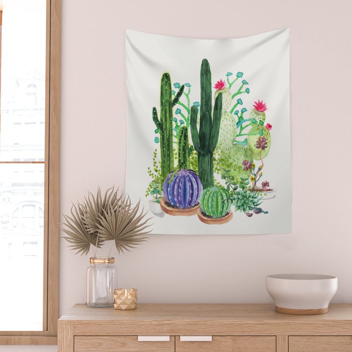 Cactus Garden Wall Tapestry Gallery Image 2