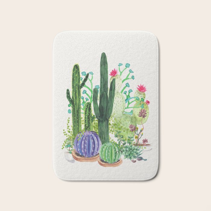 Cactus Garden Bath Mat Gallery Image 1