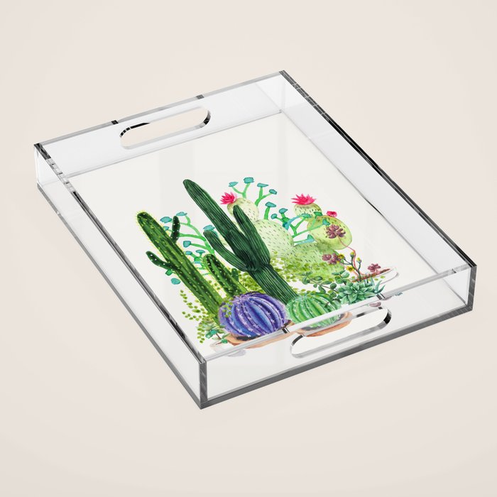 Cactus Garden Acrylic Tray Gallery Image 1