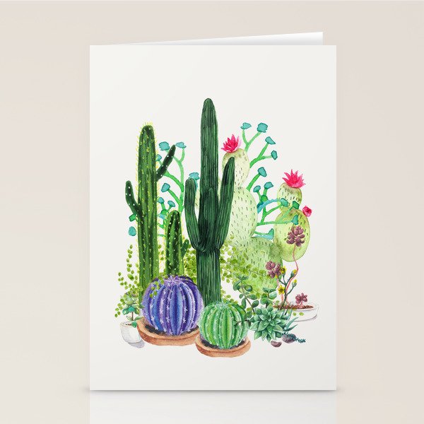 Cactus Garden Stationery Card Gallery Image 2
