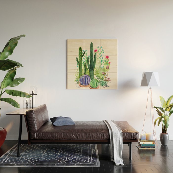 Cactus Garden Wood Wall Art Gallery Image 2