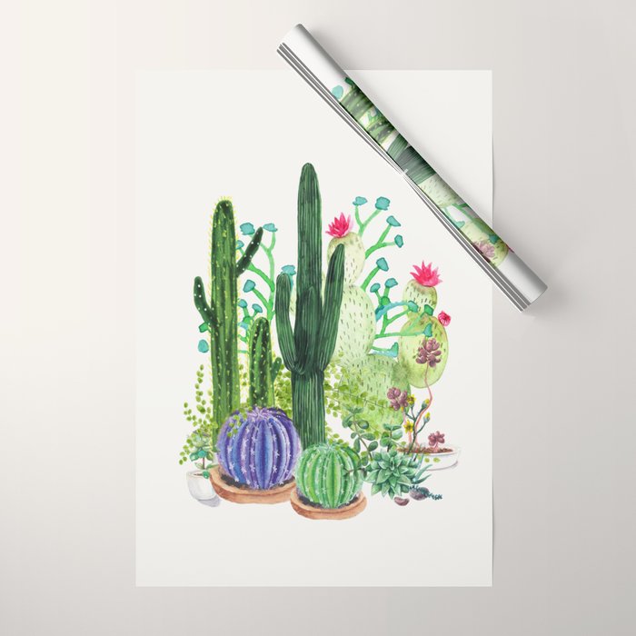 Cactus Garden Wrapping Paper Gallery Image 1