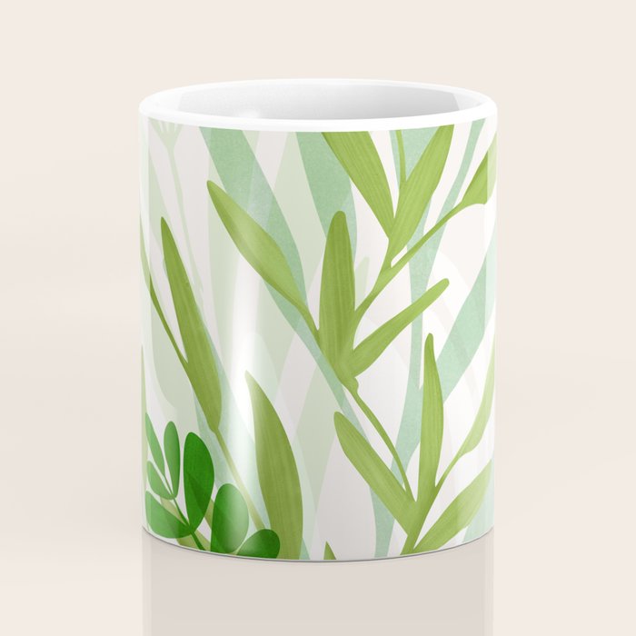 Wild Greenery / Abstract Botanical Series Coffee Mug Gallery Image 4