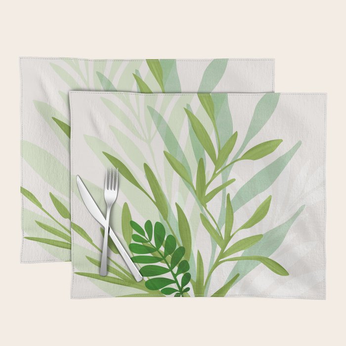 Wild Greenery / Abstract Botanical Series Placemat Gallery Image 1