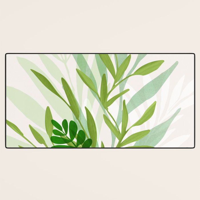 Wild Greenery / Abstract Botanical Series Desk Mat Gallery Image 3