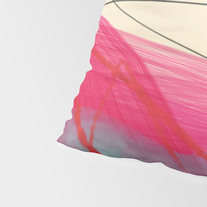 abstract landscape with pink sky over white cloud mountain Pillow Sham Gallery Image 4