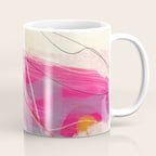 abstract landscape with pink sky over white cloud mountain Coffee Mug Gallery Image 1