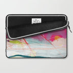 abstract landscape with pink sky over white cloud mountain Laptop Sleeve Gallery Image 2