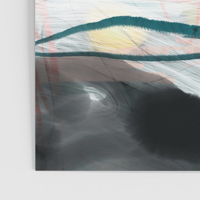abstract landscape with pink sky over white cloud mountain Poster Gallery Image 3
