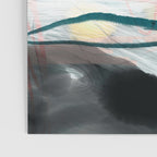 abstract landscape with pink sky over white cloud mountain Poster Gallery Image 3