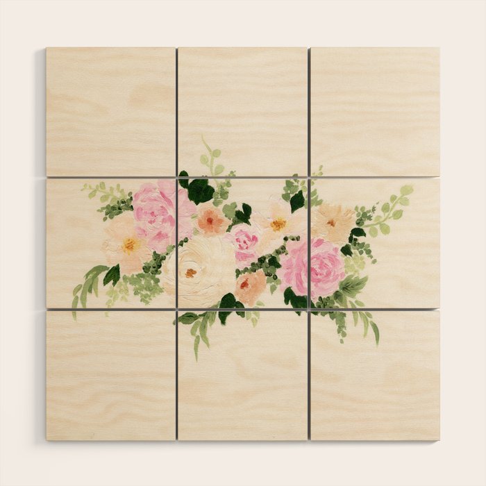 Mini Oil Bouquet 2 Wood Wall Art Gallery Image 1