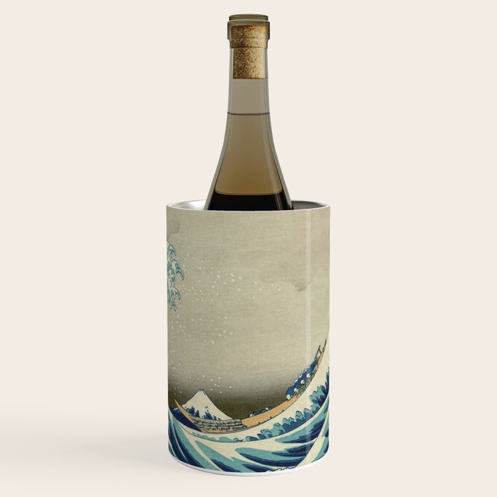 The Classic Japanese Great Wave off Kanagawa Print by Hokusai Wine Chiller Gallery Image 3