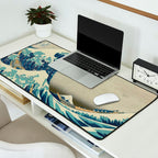 The Classic Japanese Great Wave off Kanagawa Print by Hokusai Desk Mat Gallery Image 2