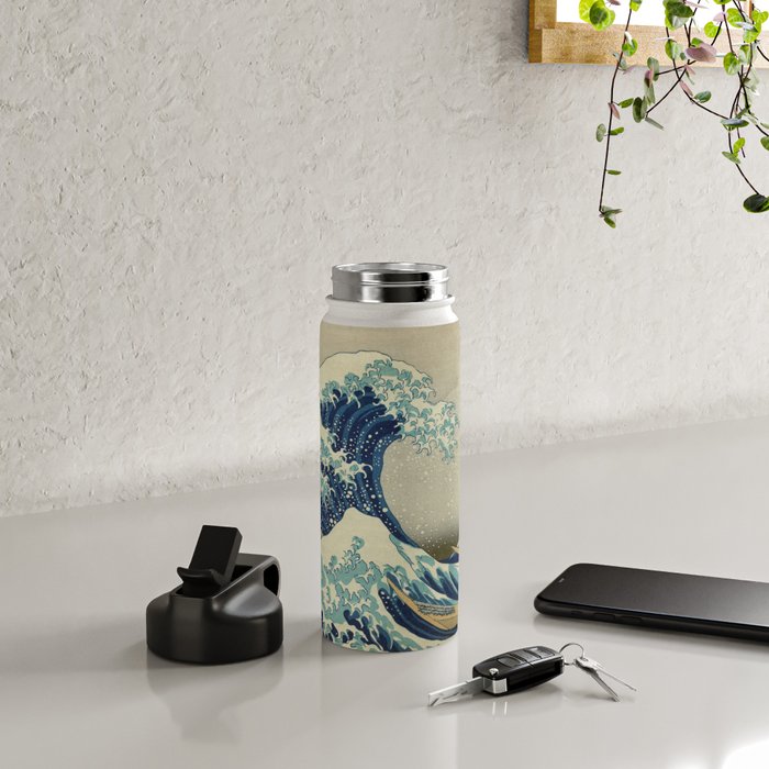 The Classic Japanese Great Wave off Kanagawa Print by Hokusai Water Bottle Gallery Image 5