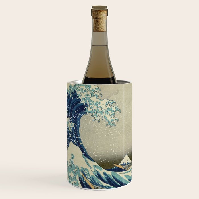 The Classic Japanese Great Wave off Kanagawa Print by Hokusai Wine Chiller Gallery Image 1