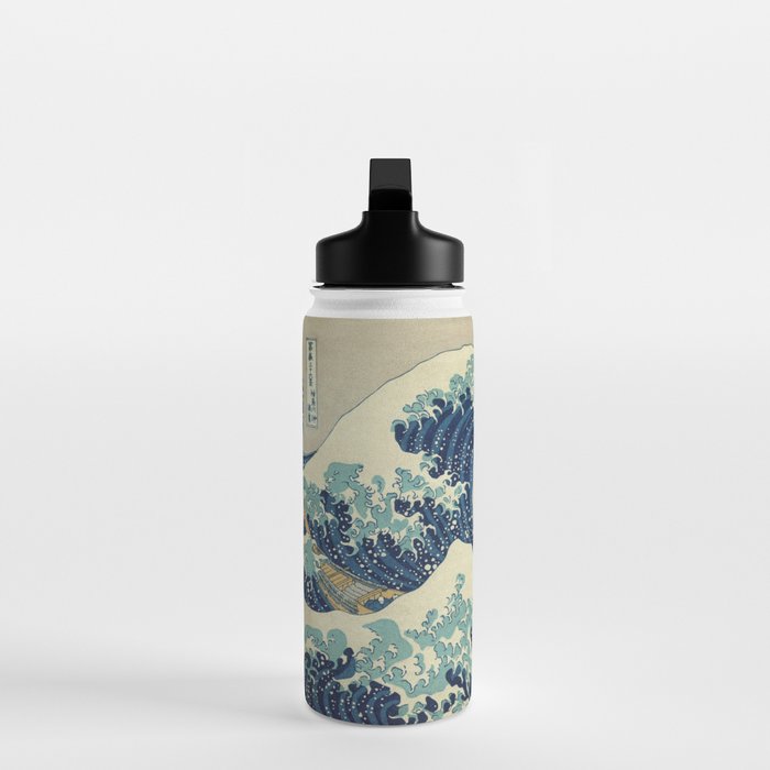 The Classic Japanese Great Wave off Kanagawa Print by Hokusai Water Bottle Gallery Image 3