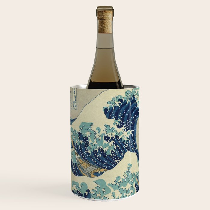 The Classic Japanese Great Wave off Kanagawa Print by Hokusai Wine Chiller Gallery Image 2