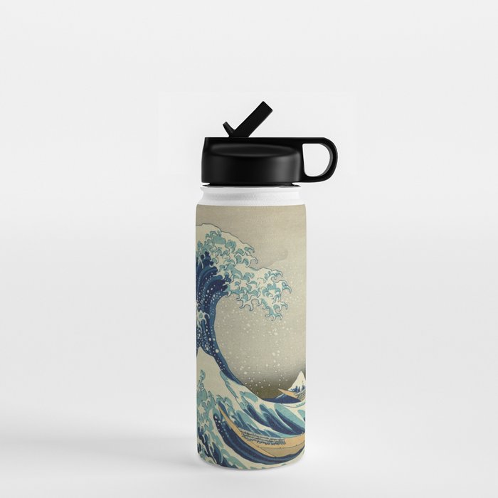 The Classic Japanese Great Wave off Kanagawa Print by Hokusai Water Bottle Gallery Image 1