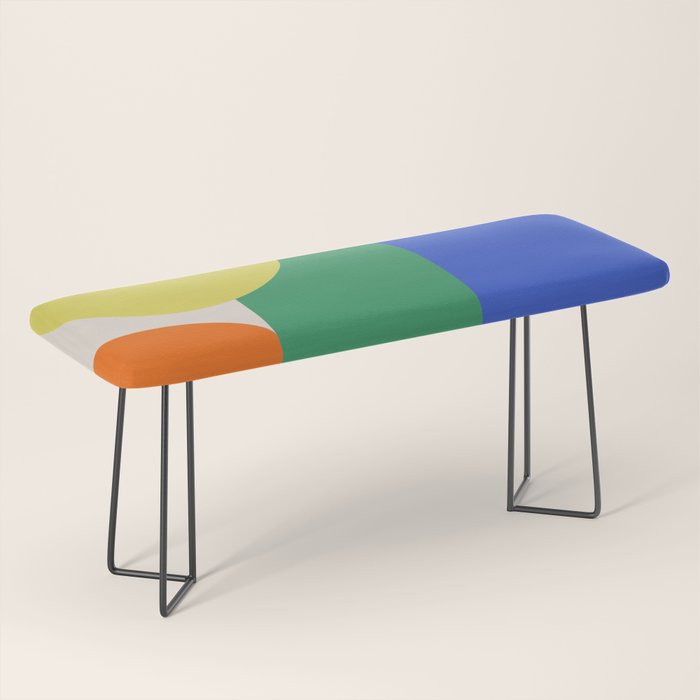 Colorful Abstract Geometric Modern Art Bench Gallery Image 1