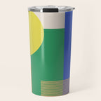 Colorful Abstract Geometric Modern Art Travel Mug Gallery Image 1