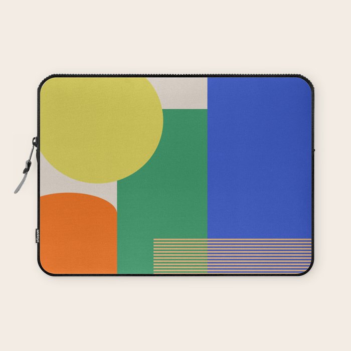 Colorful Abstract Geometric Modern Art Laptop Sleeve Gallery Image 1