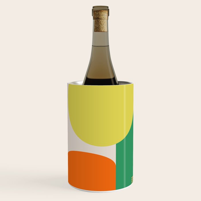 Colorful Abstract Geometric Modern Art Wine Chiller Gallery Image 2