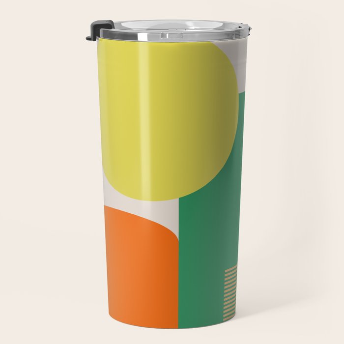 Colorful Abstract Geometric Modern Art Travel Mug Gallery Image 3
