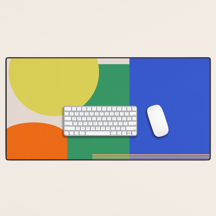 Colorful Abstract Geometric Modern Art Desk Mat Gallery Image 1