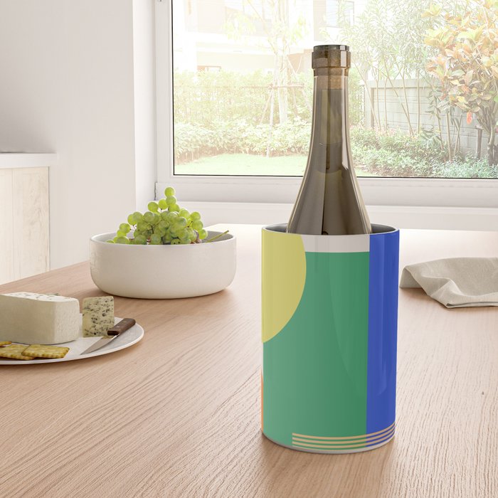Colorful Abstract Geometric Modern Art Wine Chiller Gallery Image 4