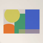 Colorful Abstract Geometric Modern Art Welcome Mat Gallery Image 1