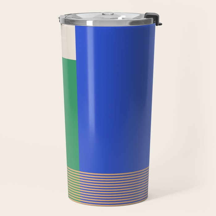 Colorful Abstract Geometric Modern Art Travel Mug Gallery Image 2