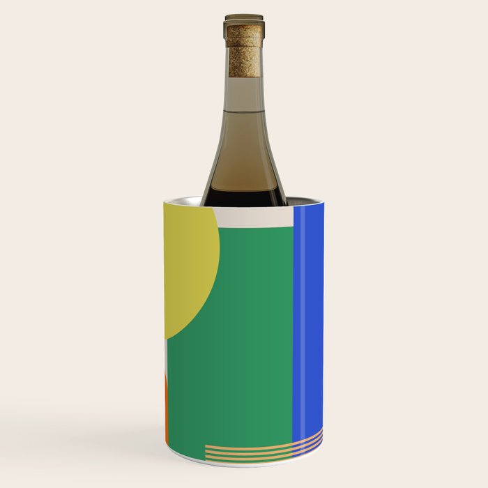 Colorful Abstract Geometric Modern Art Wine Chiller Gallery Image 1
